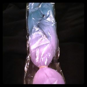 Synthetic ombre hair extensions.